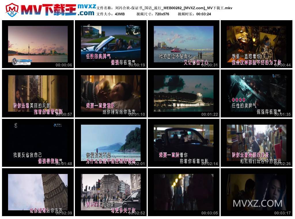 刘冯合欢-保证书_国语_流行_MEB00282